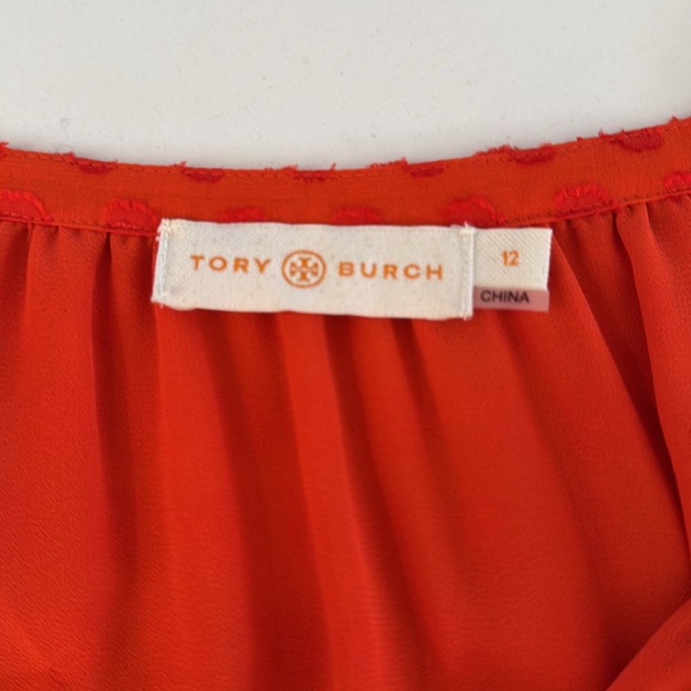 Tory Burch Red Blouse with Tassel Detail - Picture 3 of 16